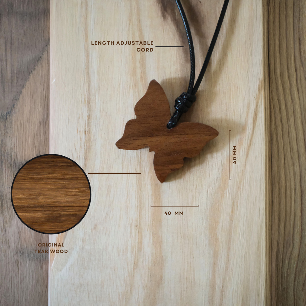 Boho Butterfly | Teak Wood Pendant