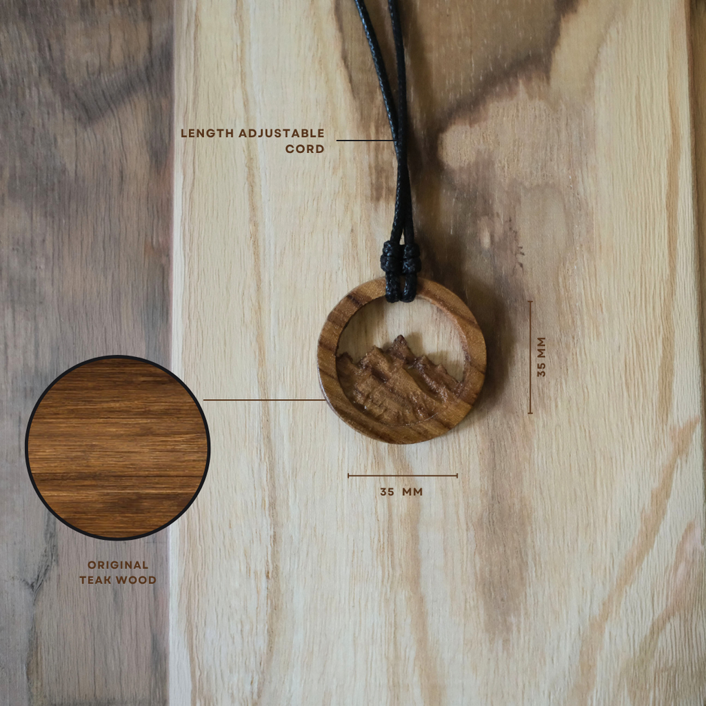 The Mountains | Teak wood Pendant