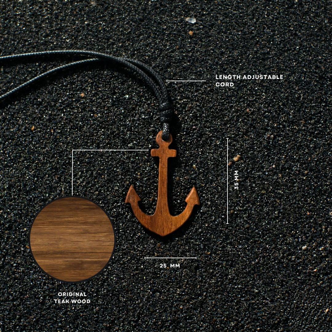 Anchor Ground | Boho Teak Wood Pendant