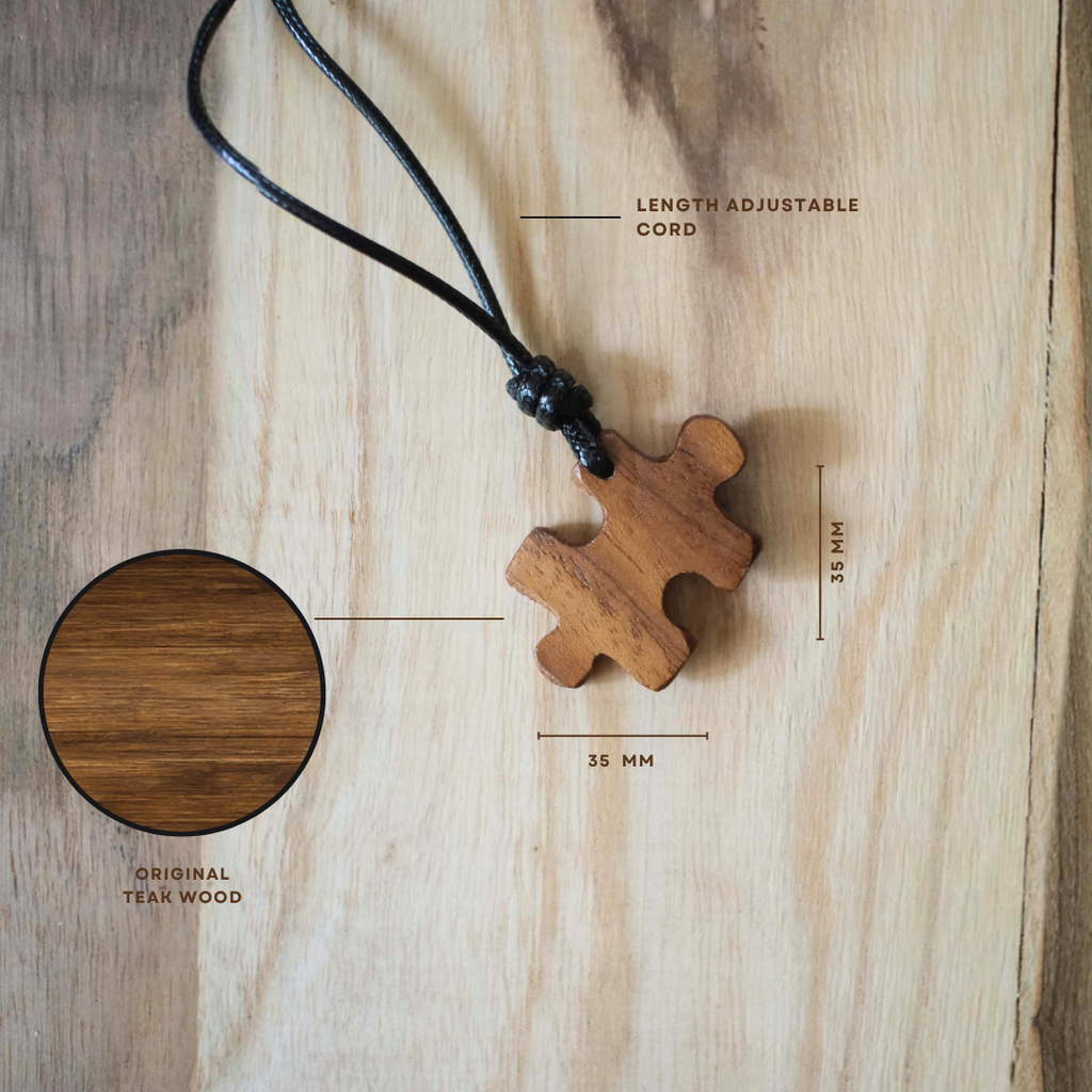 Jigsaw | Teak wood Pendant