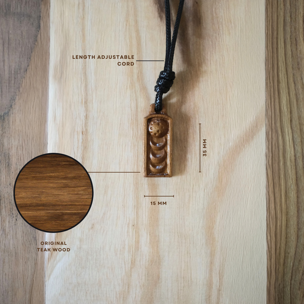 Phases of the moon | Teak Wood Pendant