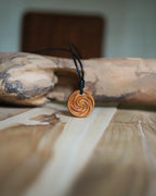 Spiral Flow | Teak Wood Pendant