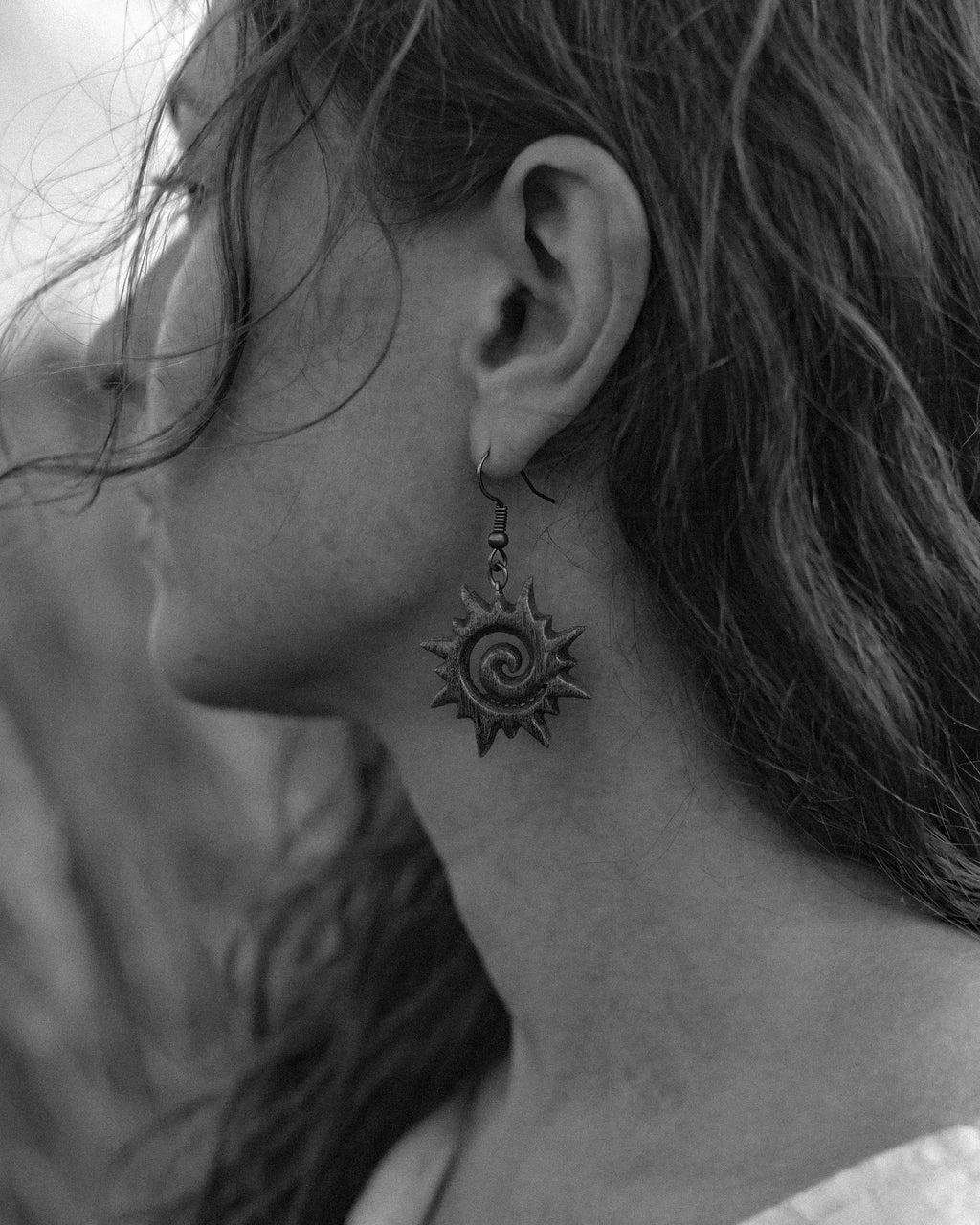 The Sun | Teak Wood Earring