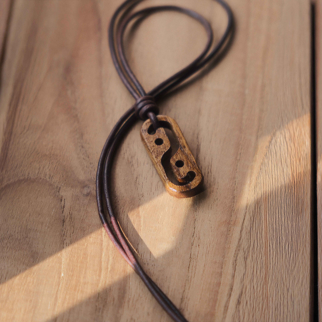 Yin-Yang | Teak Wood Pendant