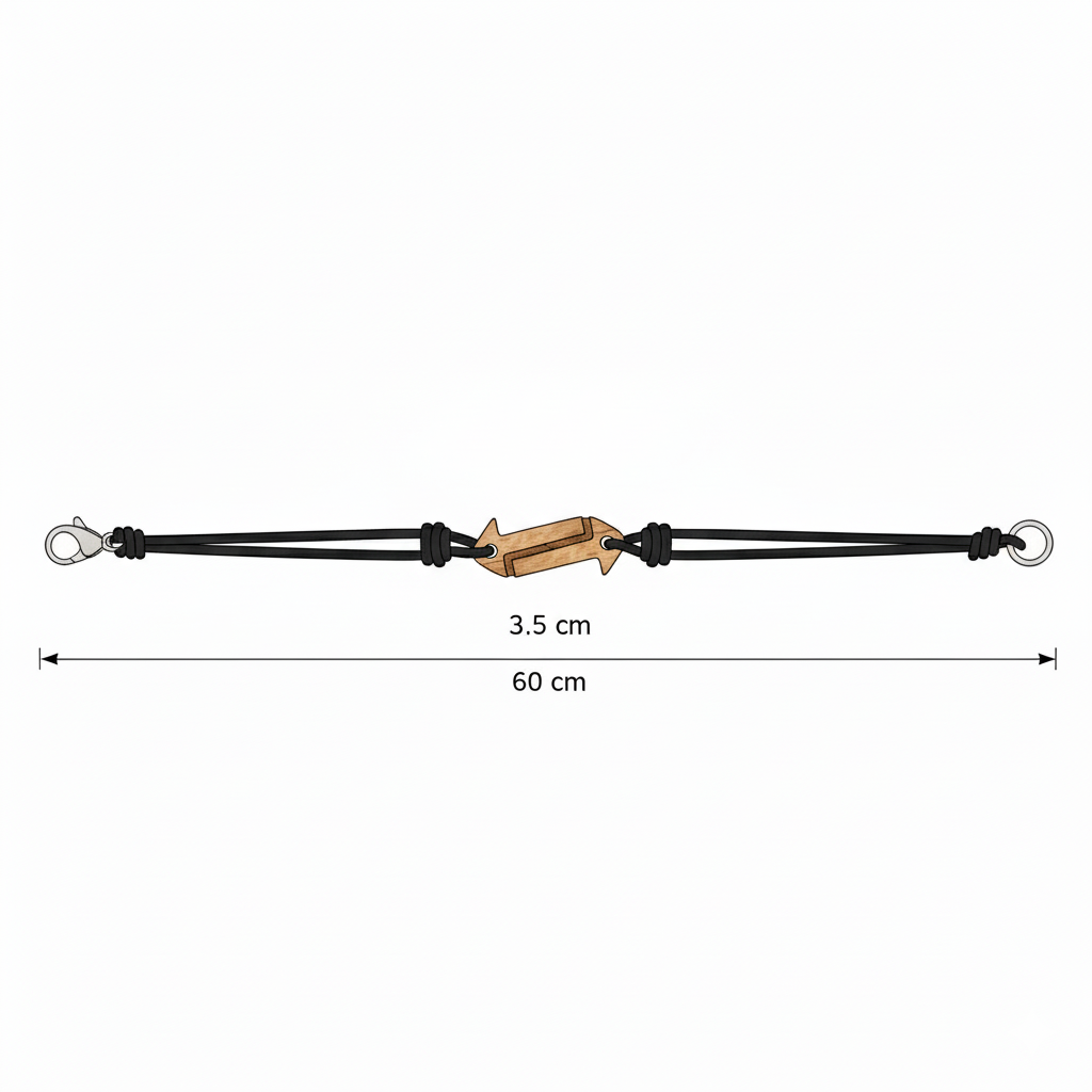 Karma Flow Bracelet | Teak Wood & Premium Leather Cord