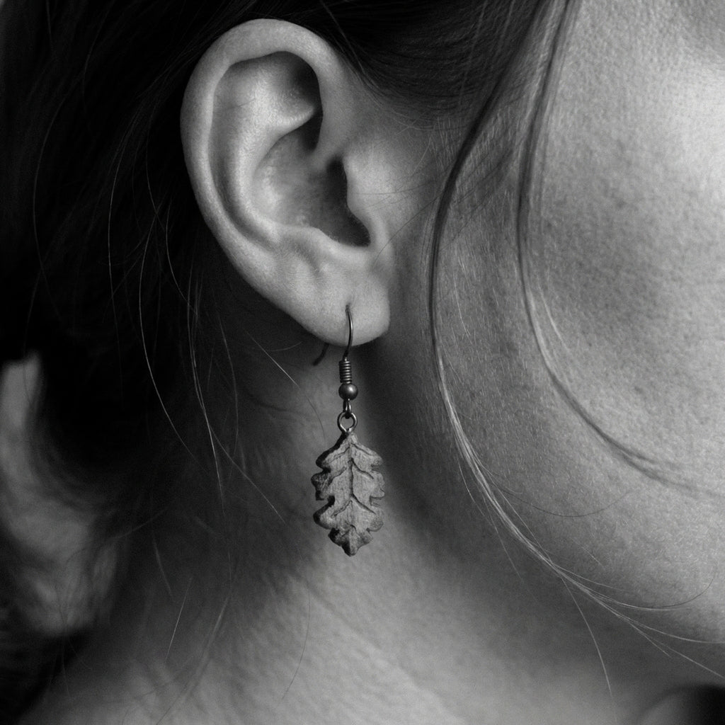 Earth Vein (Leaf) | Teak Wood Earring