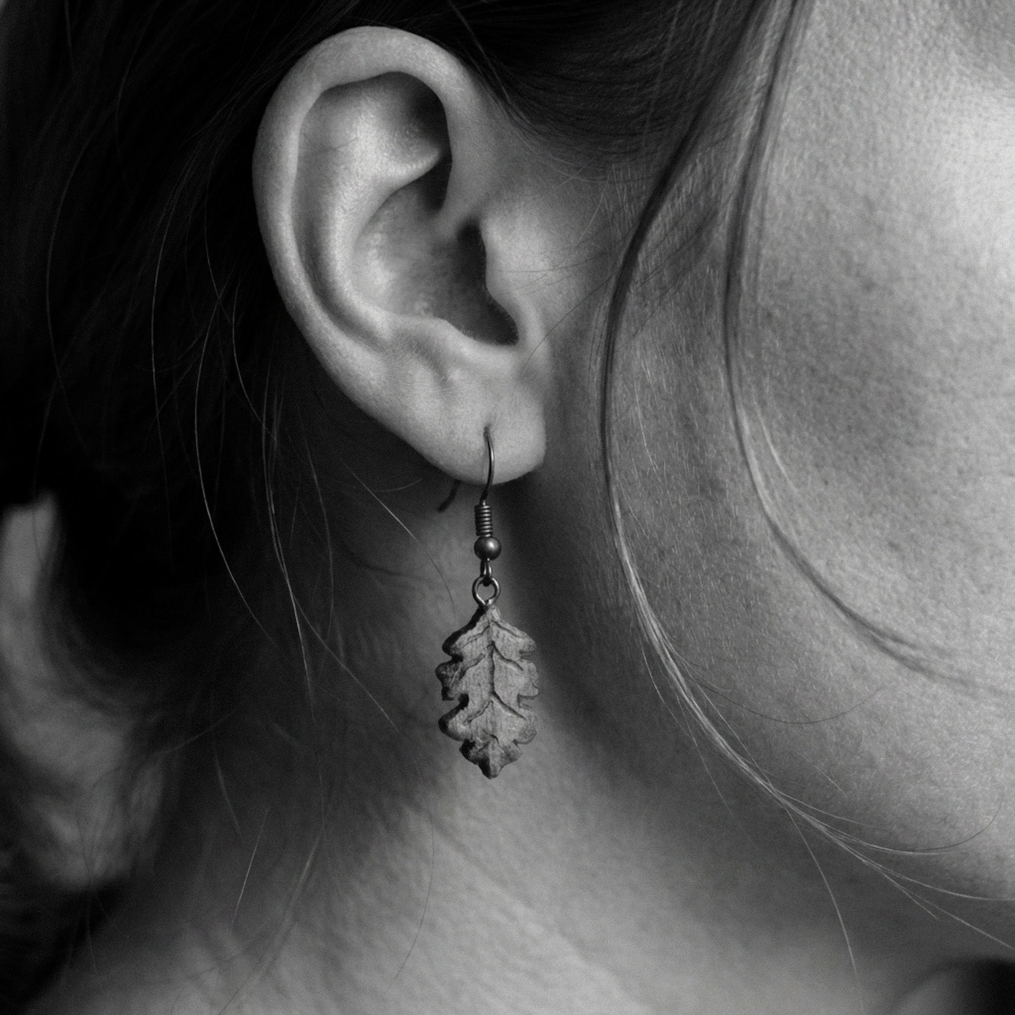 Earth Vein (Leaf) | Teak Wood Earring