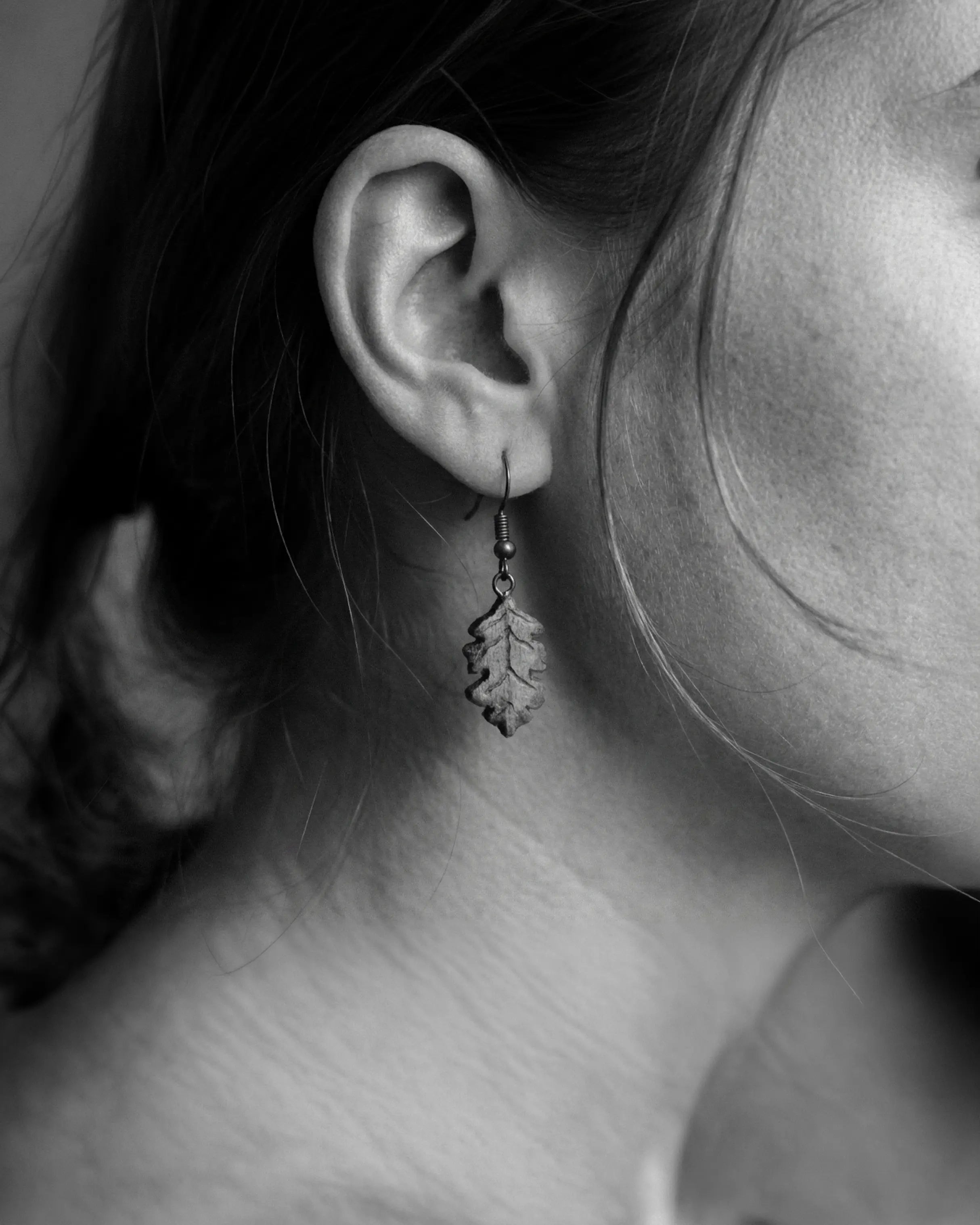Earth Vein (Leaf) | Teak Wood Earring