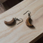 Crescent Moon | Teak Wood Earring