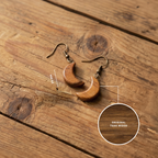 Crescent Moon | Teak Wood Earring