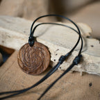 Spiral Flow | Teak Wood Pendant