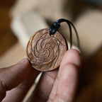 Spiral Flow | Teak Wood Pendant