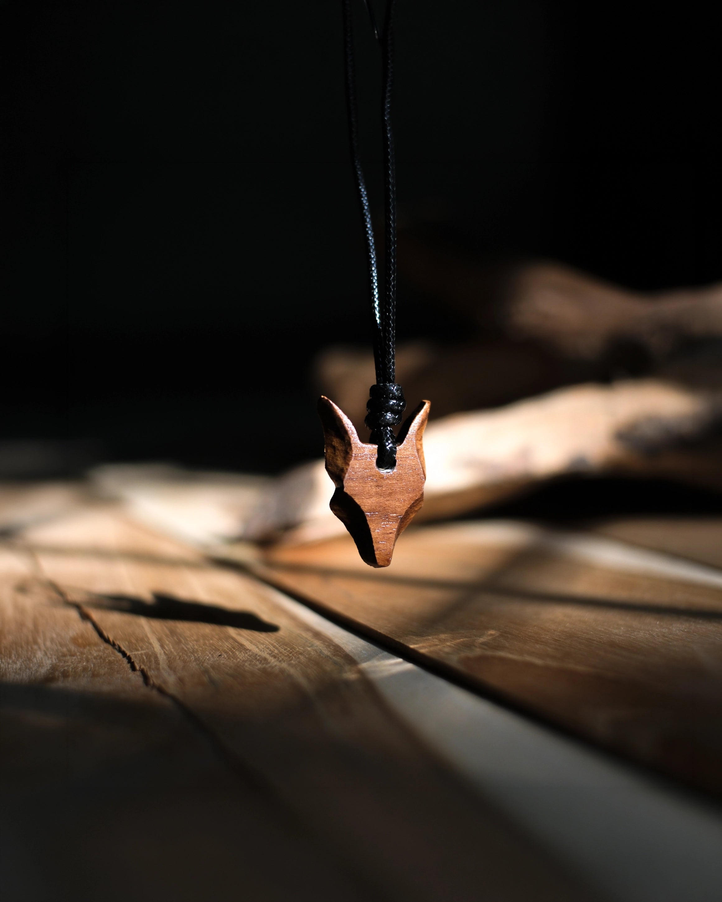 Lone Wolf | Teak Wood Pendant