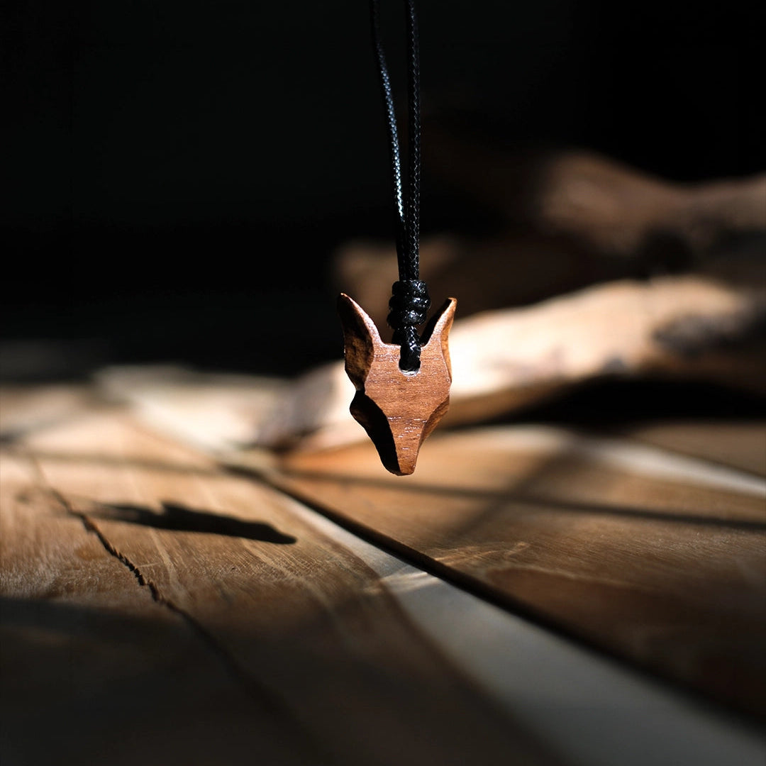 Lone Wolf | Teak Wood Pendant