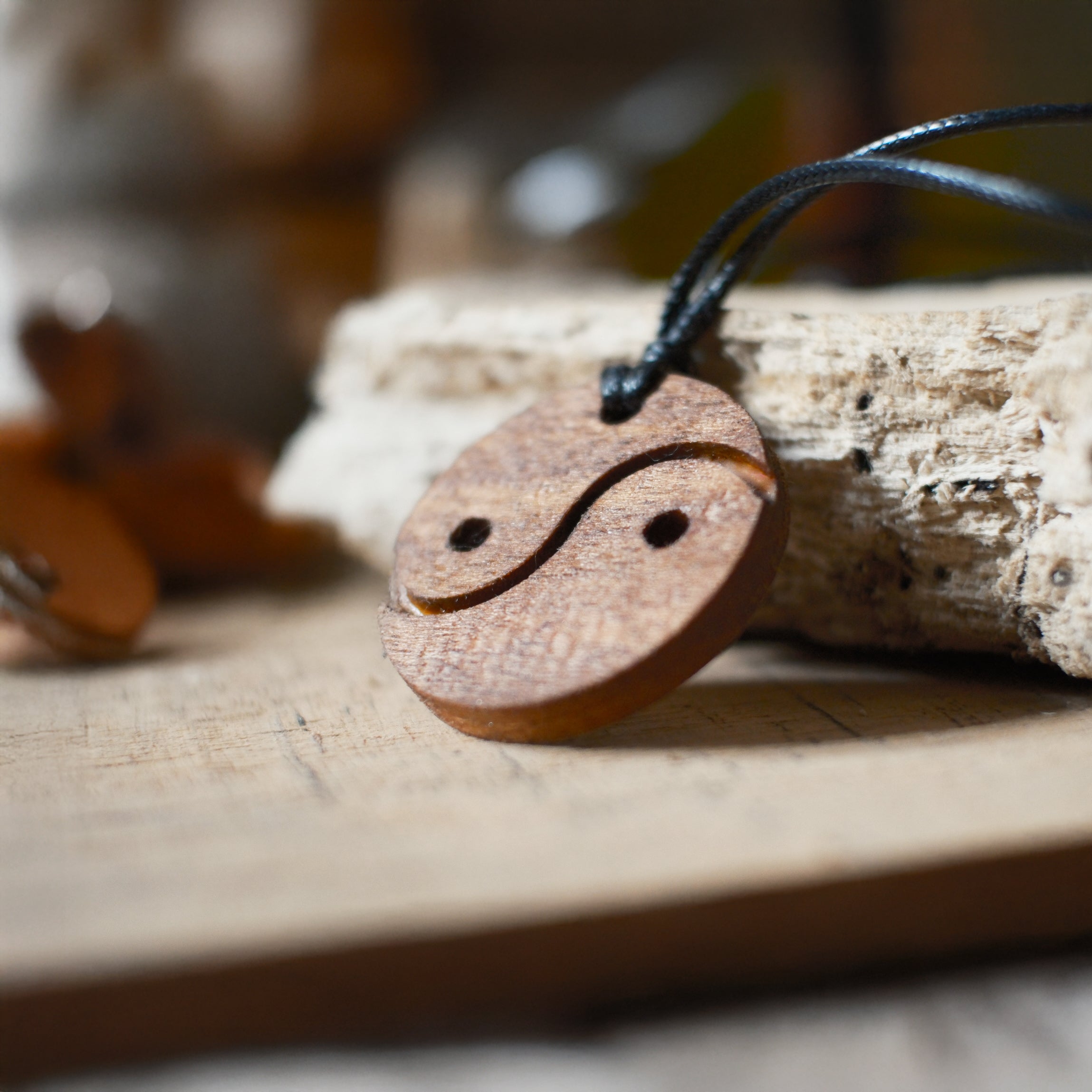 Yin-Yang Harmony | Teak Wood Pendant