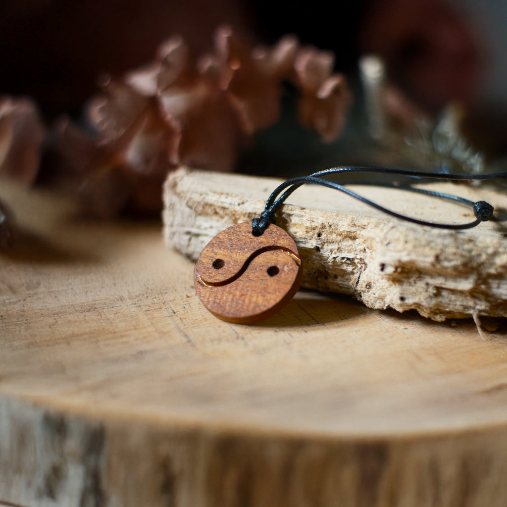 Yin-Yang Harmony | Teak Wood Pendant