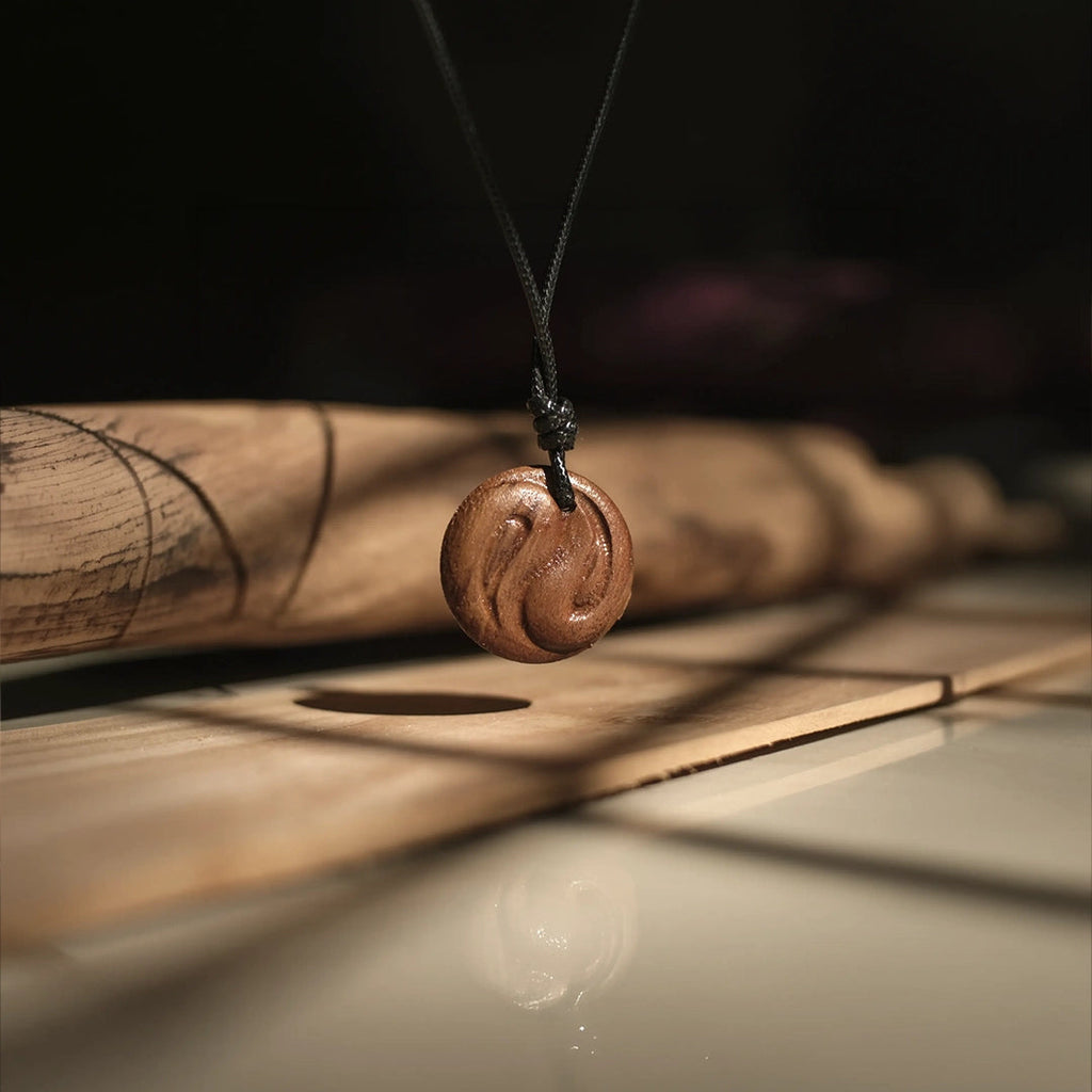 Yin-Yang Harmony | Teak Wood Pendant