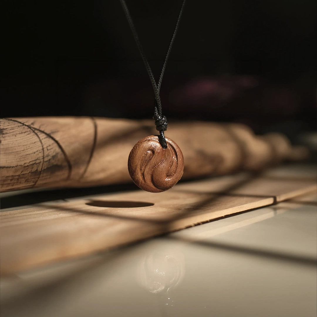Yin-Yang Harmony | Teak Wood Pendant
